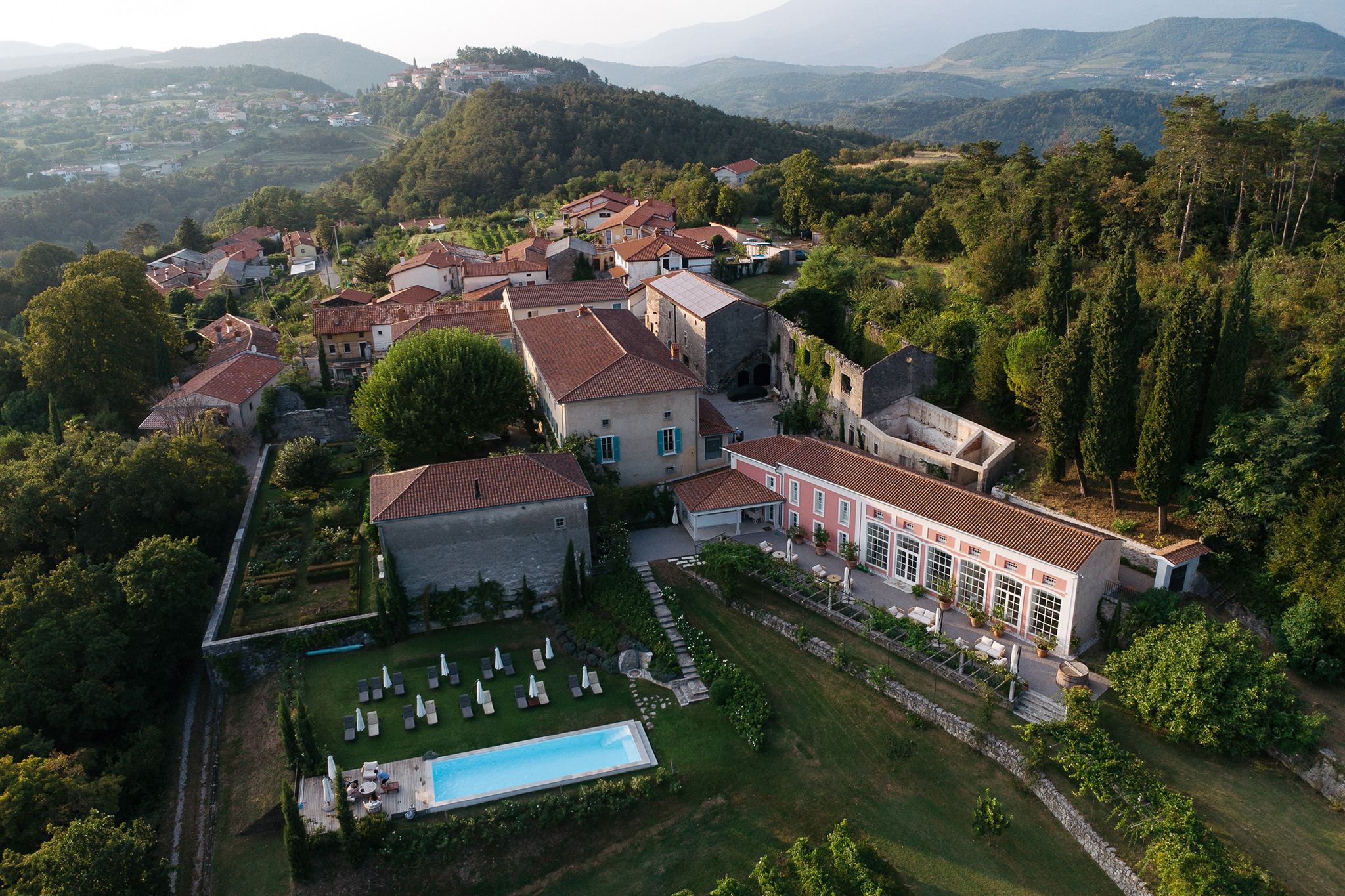 Villa Fabiani z zraka
